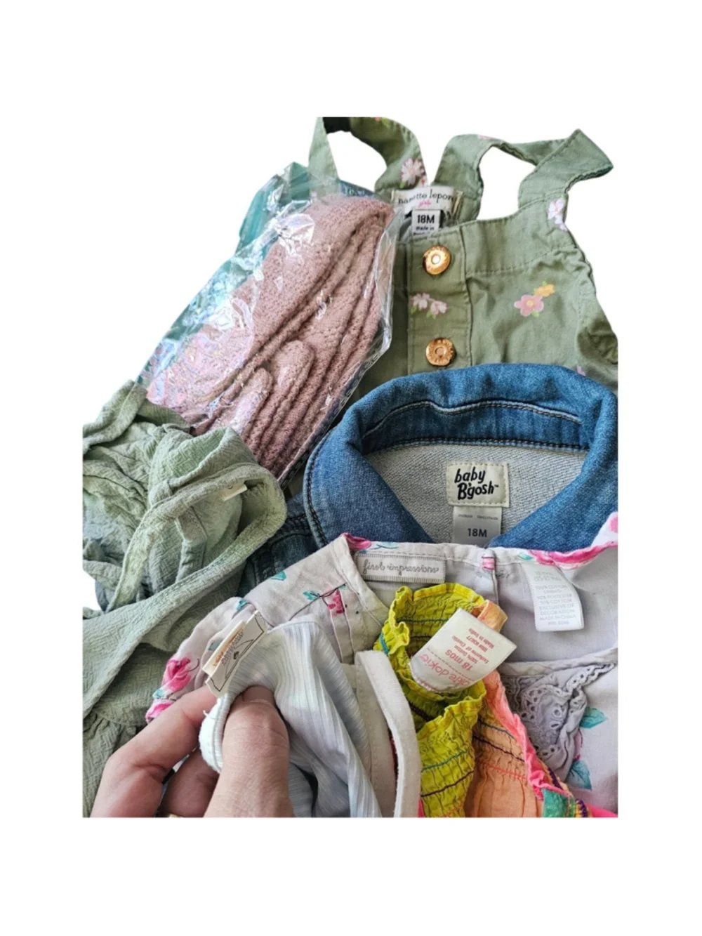 4 dresses 1 romper jean jacket baby girl lot summer bundle 18 months mixed brand
